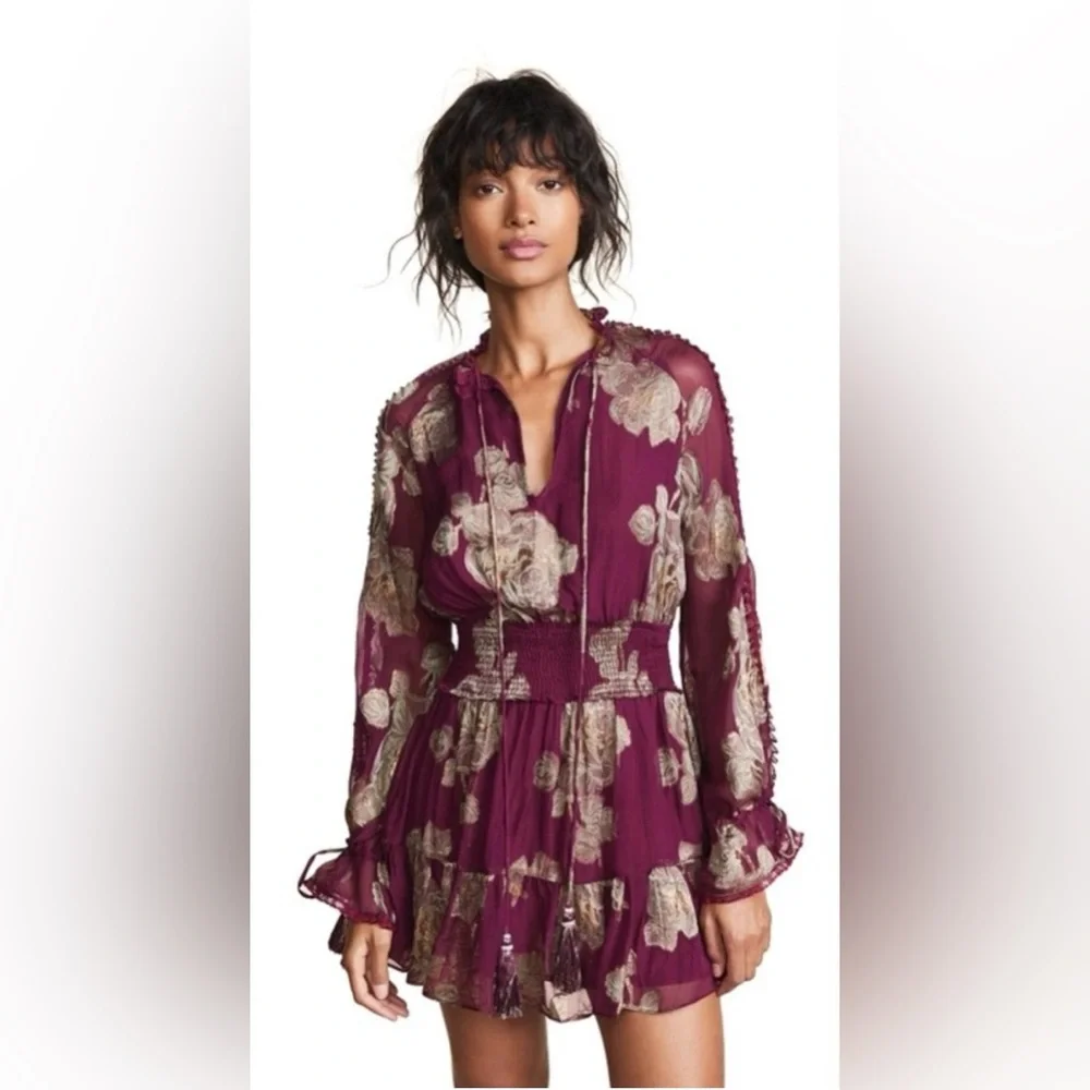 Hemant & Nandita floral shimmer dress size S - Picture 1 of 16